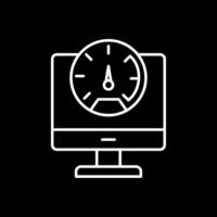 Speed Test Line Inverted Icon vector