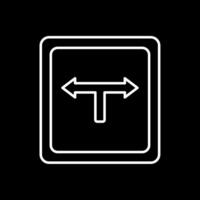 Direction Line Inverted Icon vector