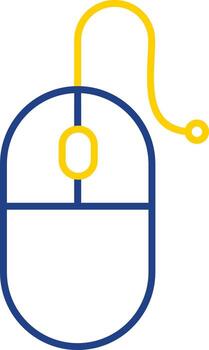 Computer Mouse Line Two Color Icon vector