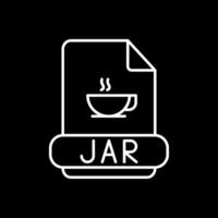 Jar Line Inverted Icon vector