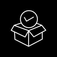 Package Line Inverted Icon vector
