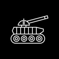 Tank Line Inverted Icon vector