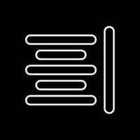 Horizontal Align Line Inverted Icon vector