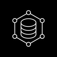 Blockchain Line Inverted Icon vector