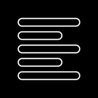 Horizontal Left Align Line Inverted Icon vector