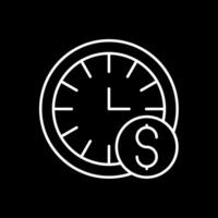 Time is Money Line Inverted Icon vector