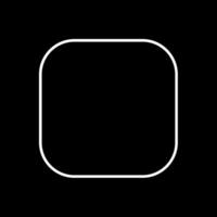 Round Corner Line Inverted Icon vector
