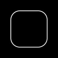 Round Corner Line Inverted Icon vector