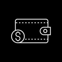 Purse Line Inverted Icon vector