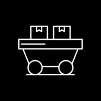 Trolley Line Inverted Icon vector