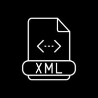 Xml Line Inverted Icon vector