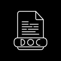 Doc Line Inverted Icon vector