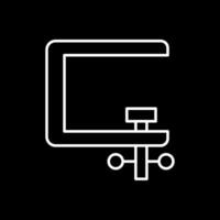 Clamp Line Inverted Icon vector