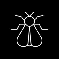 Moth Line Inverted Icon vector