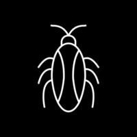 Cockroach Line Inverted Icon vector