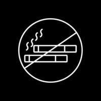 No Smoking Line Inverted Icon vector