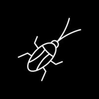 Cockroach Line Inverted Icon vector