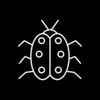 Bug Line Inverted Icon vector