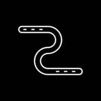 Earthworm Line Inverted Icon vector