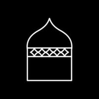 Islamic Architecture Line Inverted Icon vector