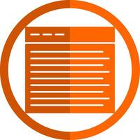 Web Glyph Orange Circle Icon vector