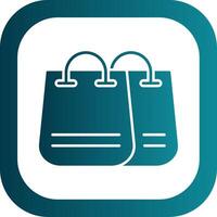 Shopping Bag Glyph Gradient Round Corner Icon vector