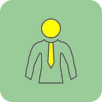 Businessman Filled Yellow Icon vector