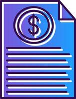 Budget Gradient Filled Icon vector
