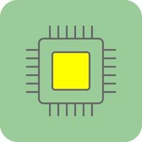 Circuit Board Filled Yellow Icon vector