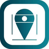 Location Glyph Gradient Round Corner Icon vector