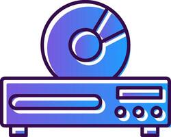 Dvd Player Gradient Filled Icon vector