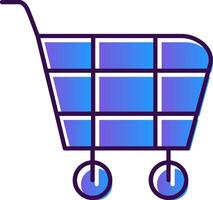 Shopping Cart Gradient Filled Icon vector
