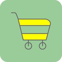 Cart Filled Yellow Icon vector