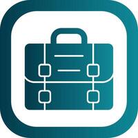 Briefcase Glyph Gradient Round Corner Icon vector