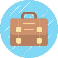 Briefcase Flat Blue Circle Icon vector