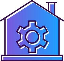 Smart Home Gradient Filled Icon vector