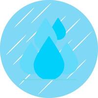 Water Drops Flat Blue Circle Icon vector