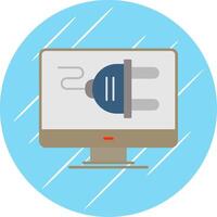 Plug Flat Blue Circle Icon vector