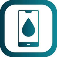 Water Drop Glyph Gradient Round Corner Icon vector