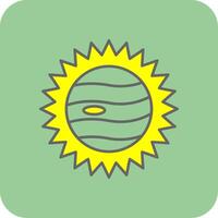 Eclipse Filled Yellow Icon vector