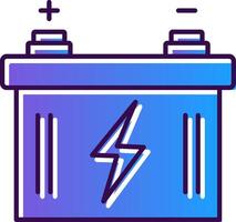 Car Battery Gradient Filled Icon vector