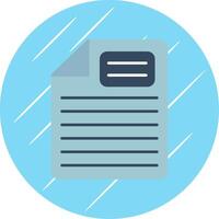 Note Flat Blue Circle Icon vector