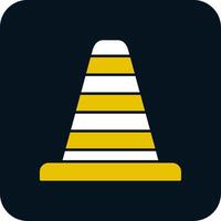 Traffic Cone Glyph Two Color Icon vector