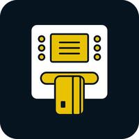 Atm Glyph Two Color Icon vector