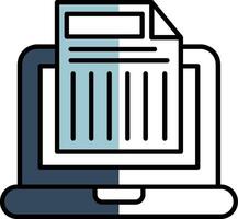 File Filled Half Cut Icon vector