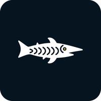 shark Glyph Two Color Icon vector