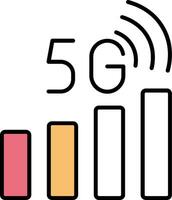 Signal Status Filled Half Cut Icon vector