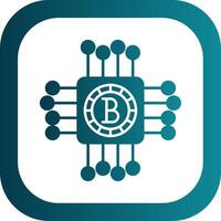 Cryptocurrency Glyph Gradient Round Corner Icon vector