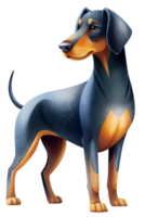 Austrian Black and Tan Hound stand isolated transparent background png