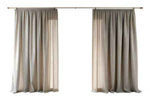 3d render style, minimalist curtains isolated on transparent background png